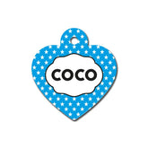 Mavi Yıldız Desenli Kalp TFX TagsForever