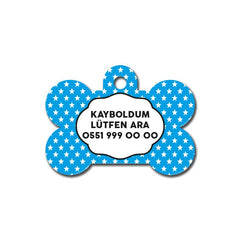 Mavi Yıldız Desenli Kemik TFX TagsForever