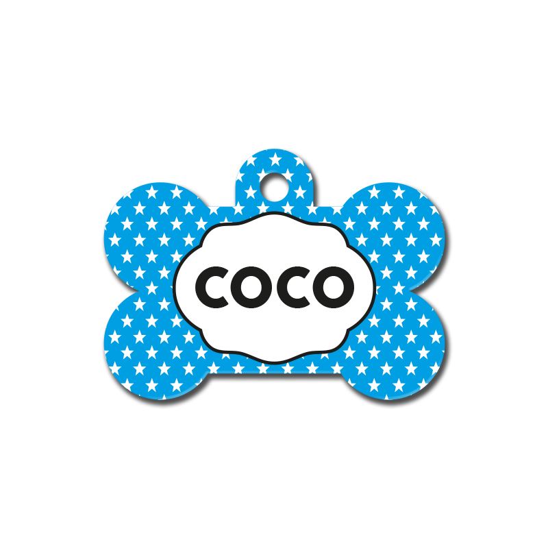 Mavi Yıldız Desenli Kemik TFX TagsForever