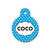 Mavi Yıldız Desenli Yuvarlak TFX TagsForever