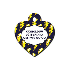 Şimşek Desenli Kalp TFX TagsForever