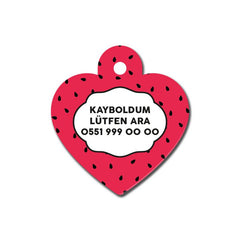 Karpuz Çekirdeği Desenli Kalp TFX TagsForever
