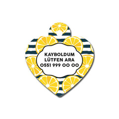 Limon Desenli Kalp TFX TagsForever