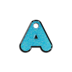 A Harfi Rounded Light Blue Glitter | ID Tag