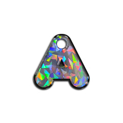 A Harfi Rounded Gri Holo | İsimlik