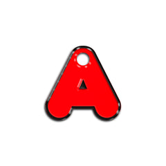 A Harfi Rounded Red Neon | ID Tag