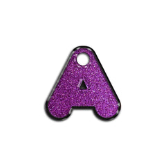 A Harfi Rounded Purple Glitter | ID Tag