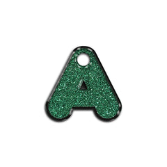 A Harfi Rounded Green Glitter | ID Tag