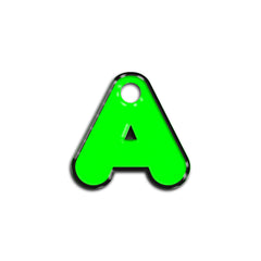 A Harfi Rounded Green Neon | ID Tag