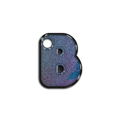 B Harfi Rounded Opal Blue Glitter | ID Tag