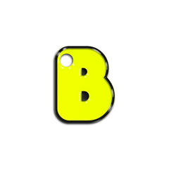B Harfi Rounded Sarı Neon | İsimlik
