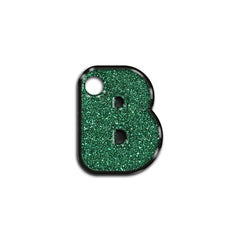 B Harfi Rounded Green Glitter | ID Tag
