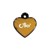 Bal Metalik Kalp | İsimlik - Evcil hayvanlar için mükemmel bir ürün.