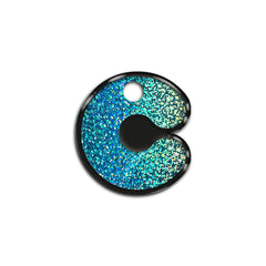 C Harfi Rounded Mavi Holo | İsimlik