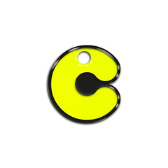 C Harfi Rounded Sarı Neon | ID Tag