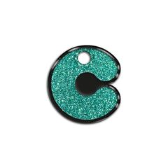 C Harfi Rounded Su Green Glitter | ID Tag