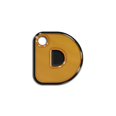 D Harfi Rounded Bal Metalik | ID Tag