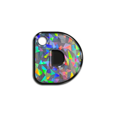 D Harfi Rounded Gri Holo | İsimlik