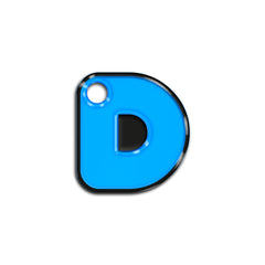 D Harfi Rounded Mavi Neon | İsimlik