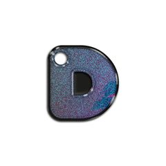 D Harfi Rounded Opal Mavi Glitter | İsimlik