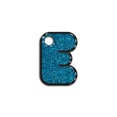 E Harfi Rounded Blue Glitter | ID Tag