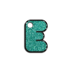E Harfi Rounded Su Green Glitter | ID Tag