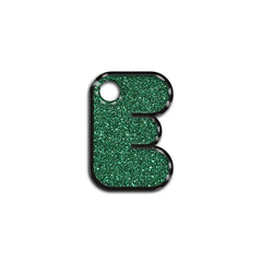 E Harfi Rounded Green Glitter | ID Tag