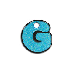 G Harfi Rounded Light Blue Glitter | ID Tag