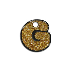 G Harfi Rounded Altın Glitter | İsimlik