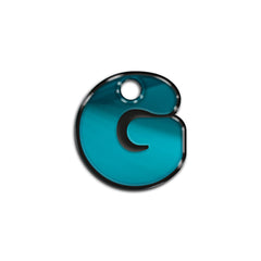 G Harfi Rounded Blue Metalik | ID Tag