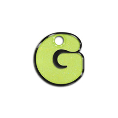 G Harfi Rounded Sarı Glitter | ID Tag