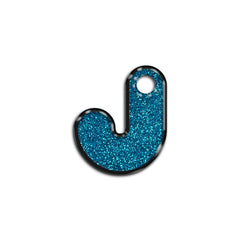 J Harfi Rounded Blue Glitter | ID Tag