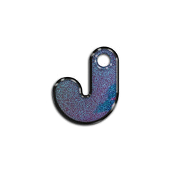 J Harfi Rounded Opal Mavi Glitter | İsimlik
