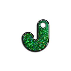 J Harfi Rounded Yeşil Holo | İsimlik