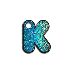 K Harfi Rounded Mavi Holo | İsimlik