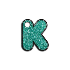 K Harfi Rounded Su Green Glitter | ID Tag