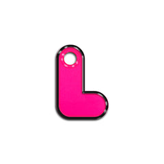 L Harfi Rounded Pembe Neon | İsimlik