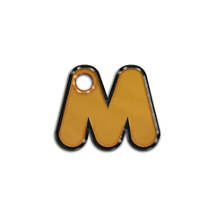 M Harfi Rounded Bal Metalik | ID Tag