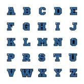 Mavi Glitter Harf Künyeler | Tüm Harfler - Evcil hayvanlar için mükemmel bir ürün.