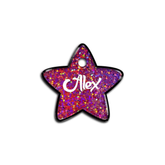 Mor Hologram Yıldız | İsimlik - Evcil hayvanlar için mükemmel bir ürün.