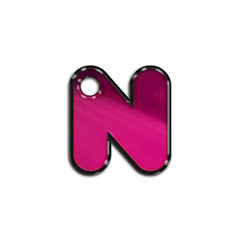 N Harfi Rounded Fuchsia Metalik | ID Tag