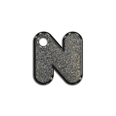 N Harfi Rounded Gray Glitter | ID Tag