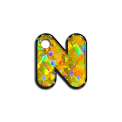 N Harfi Rounded Sarı Holo | ID Tag