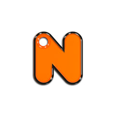 N Harfi Rounded Orange Neon | ID Tag