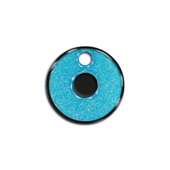 O Harfi Rounded Light Blue Glitter | ID Tag