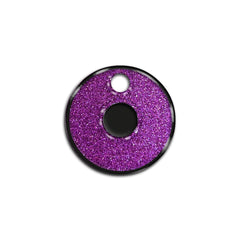 O Harfi Rounded Purple Glitter | ID Tag