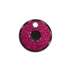 O Harfi Rounded Fuchsia Glitter | ID Tag