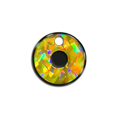 O Harfi Rounded Sarı Holo | ID Tag