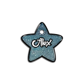 Opal Mavi Glitter Yıldız | İsimlik