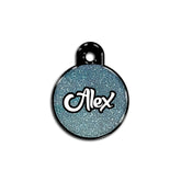 Opal Mavi Glitter Yuvarlak | İsimlik